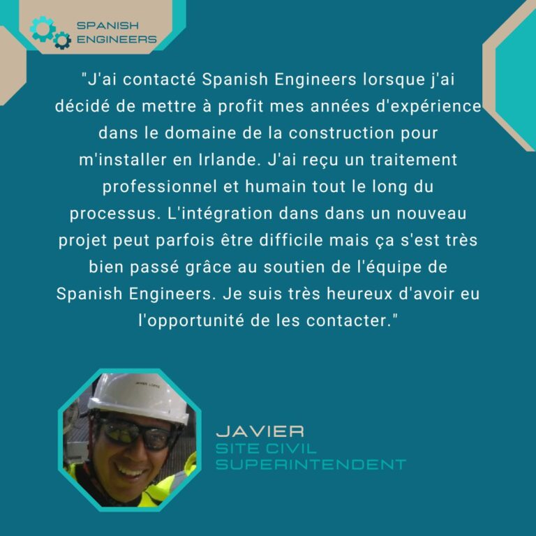 Javier, Site Civil Superindendent, engineers in spanish, engineer